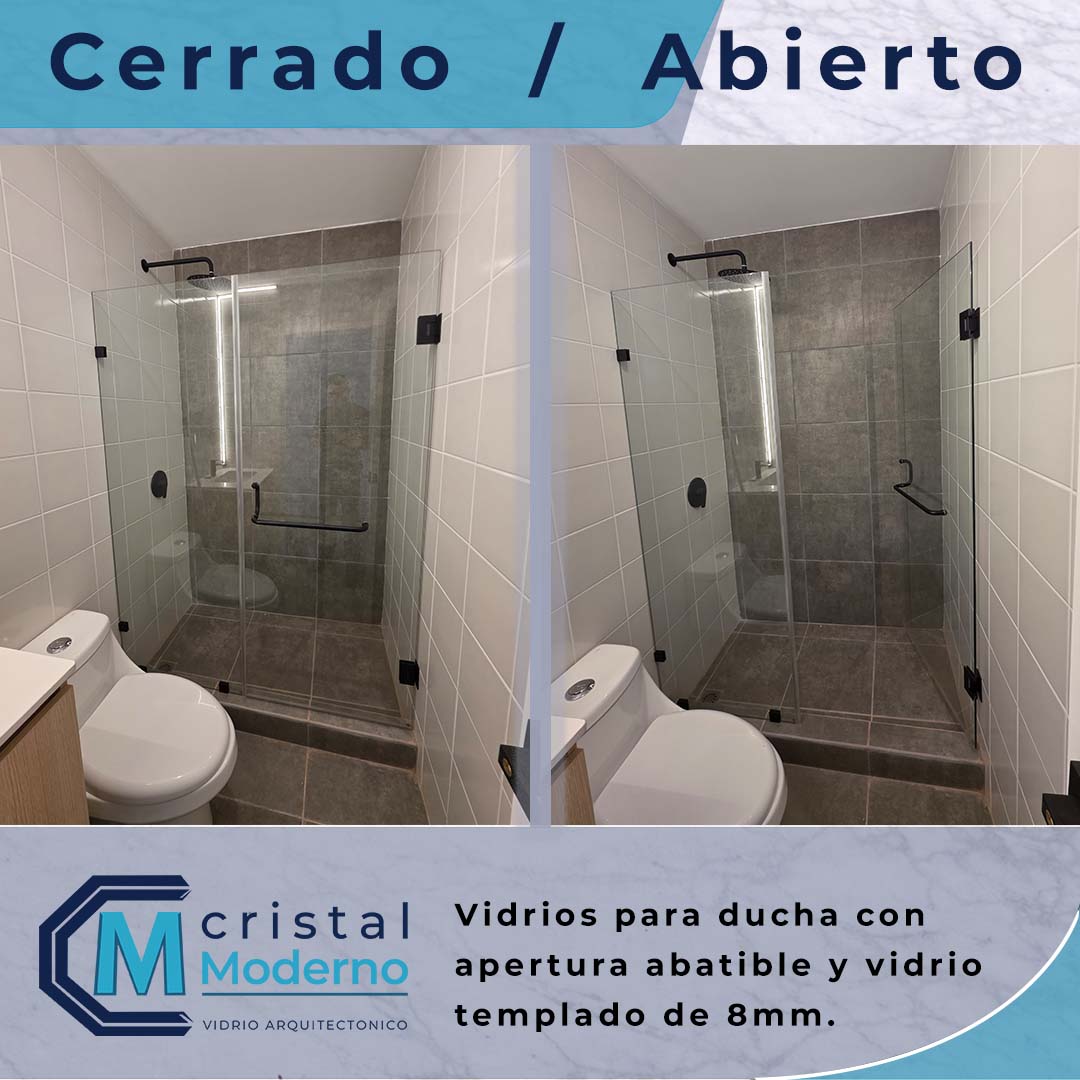 Vidrios para ducha abatibles